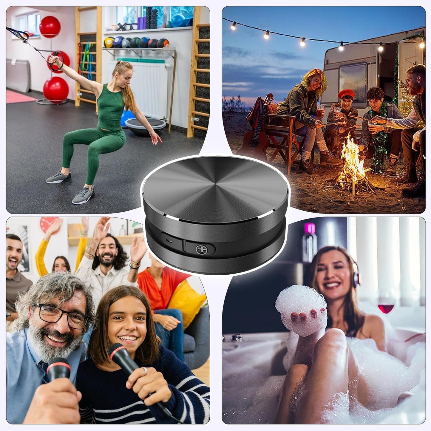 Altavoz inalámbrico de conducción ósea, reproductor de audio con ventosa de resonancia